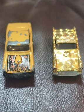 Vintage Hot Wheels Lot - 1977 Golden Machine T-Bird & Retro GTO Die-Cast Cars